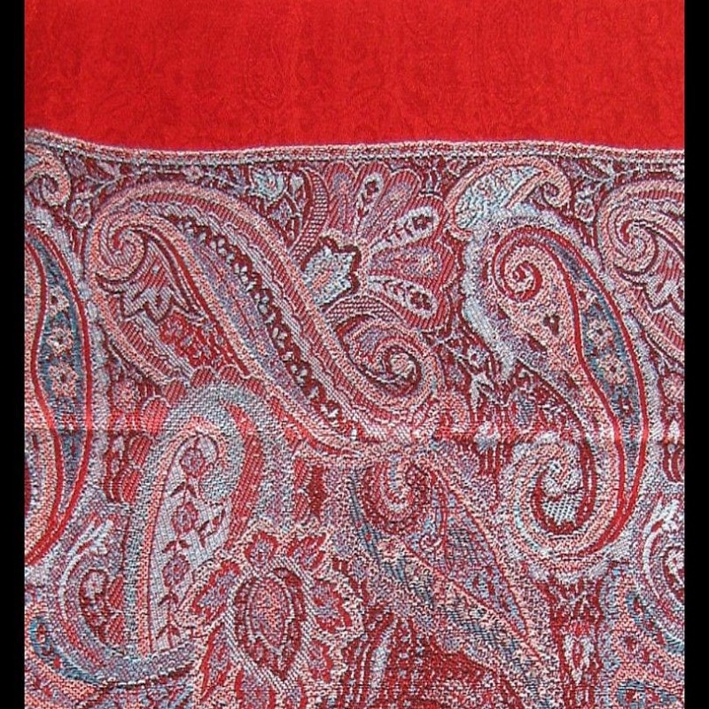 Etole bordures avec motifs Jacquard - Etole indienne