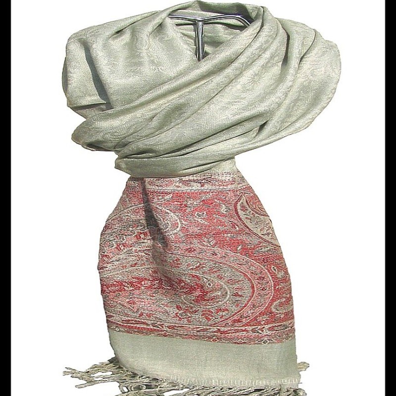 Etole bordures avec motifs Jacquard - Etole indienne