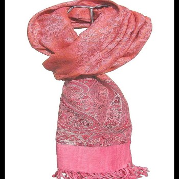 Etole bordures avec motifs Jacquard - Etole indienne