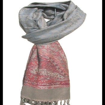 Etole bordures avec motifs Jacquard - Etole indienne