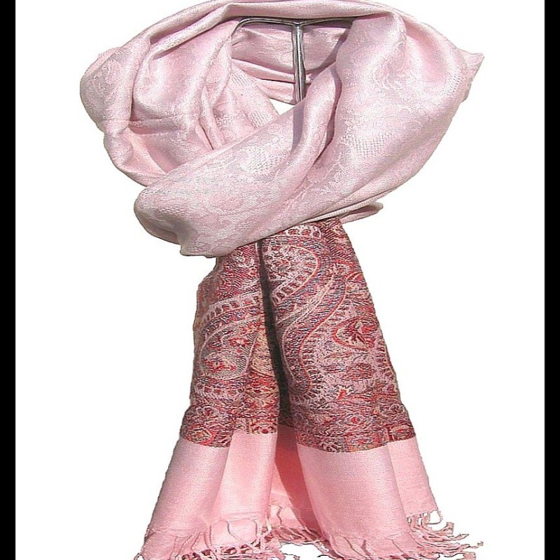 Etole bordures avec motifs Jacquard - Etole indienne