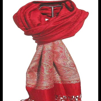 Etole bordures avec motifs Jacquard - Etole indienne