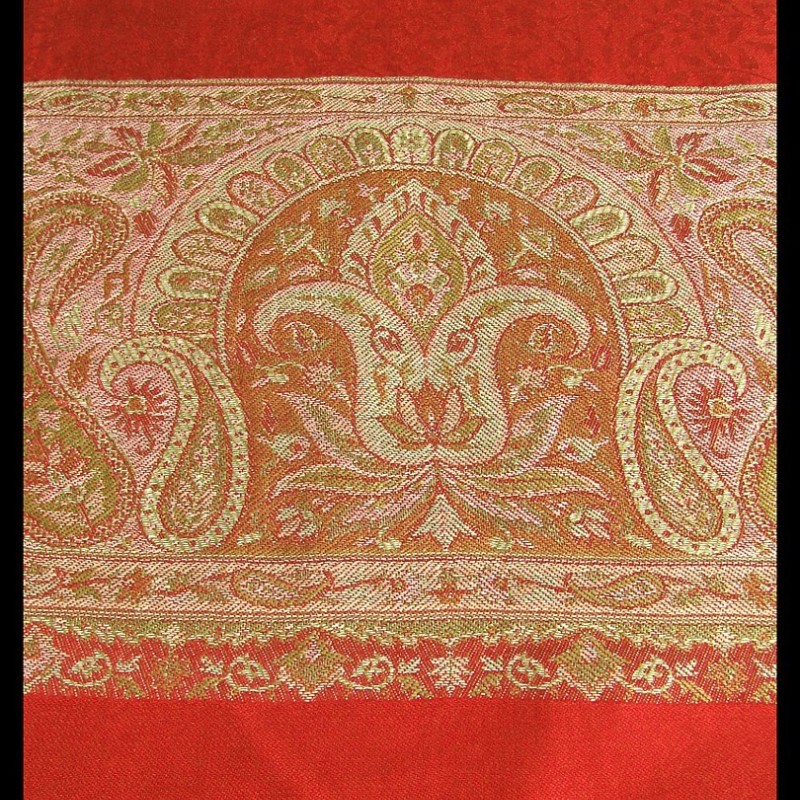 Etole bordures avec motifs Jacquard - Etole indienne