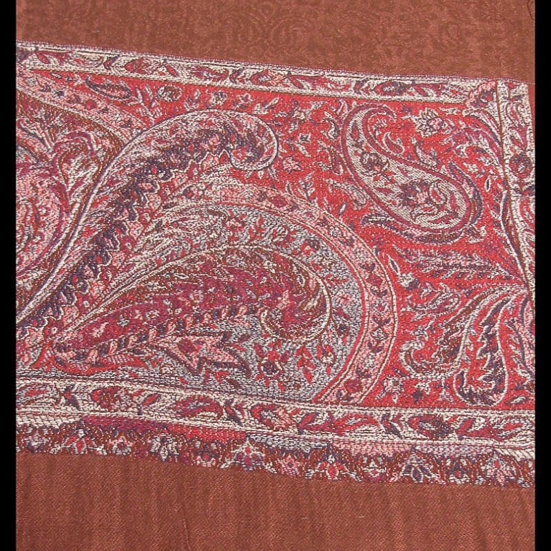 Etole bordures avec motifs Jacquard - Etole indienne