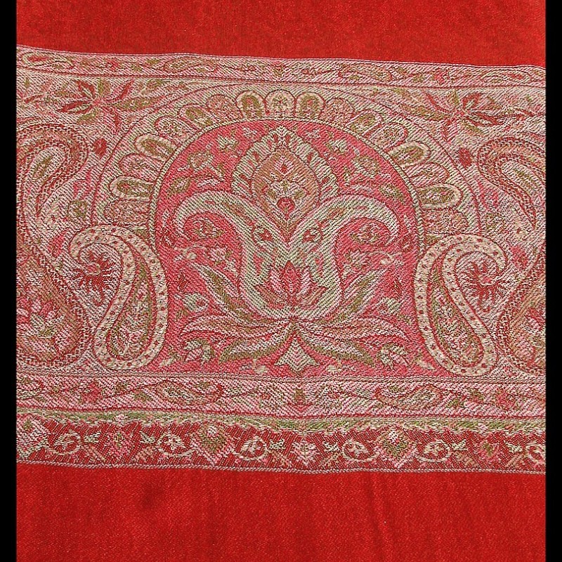 Etole bordures avec motifs Jacquard - Etole indienne