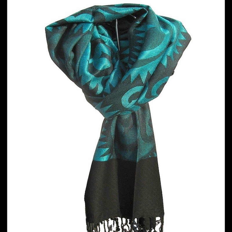 Etole motifs OM Soleil en viscose  - Etole indienne