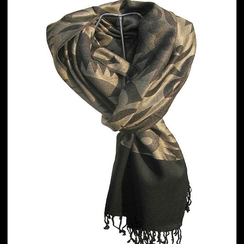 Etole motifs OM Soleil en viscose  - Etole indienne