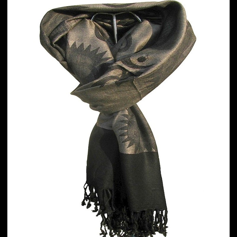 Etole motifs OM Soleil en viscose  - Etole indienne