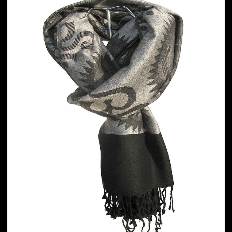 Etole motifs OM Soleil en viscose  - Etole indienne