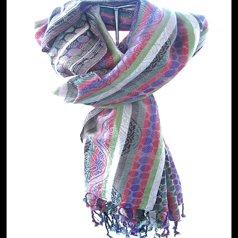 Etole motifs en viscose - Etole indienne