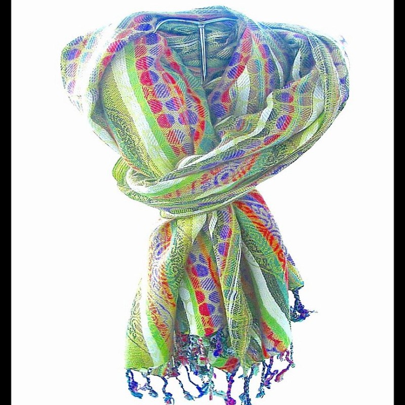 Etole motifs en viscose - Etole indienne