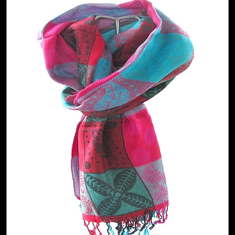 Etole motifs en viscose - Etole indienne