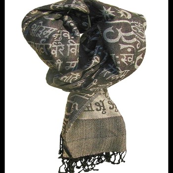 Etole motifs OM Gayatrie en viscose  - Etole indienne