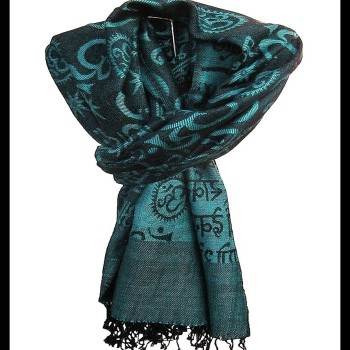 Etole motifs OM Gayatrie en viscose  - Etole indienne