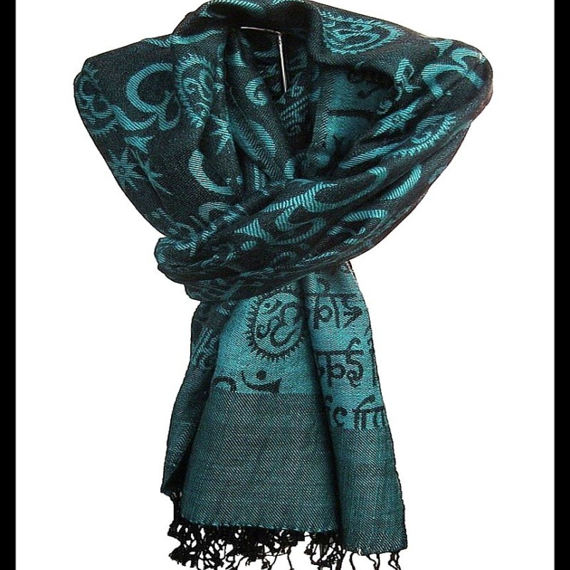 Etole motifs OM Gayatrie en viscose  - Etole indienne