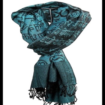 Etole motifs OM Gayatrie en viscose  - Etole indienne