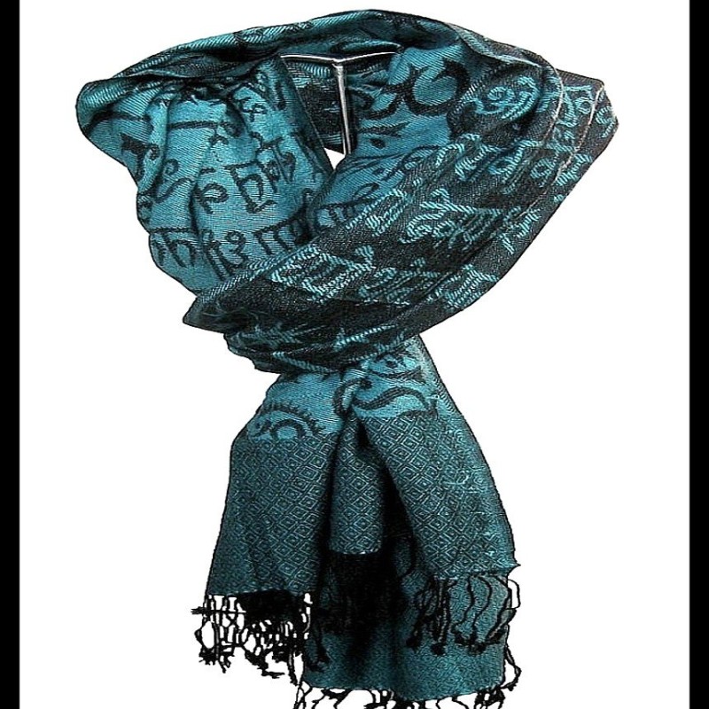 Etole motifs OM Gayatrie en viscose  - Etole indienne