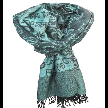 Etole motifs OM Gayatrie en viscose  - Etole indienne