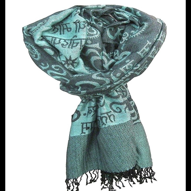 Etole motifs OM Gayatrie en viscose  - Etole indienne