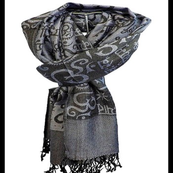 Etole motifs OM Gayatrie en viscose  - Etole indienne