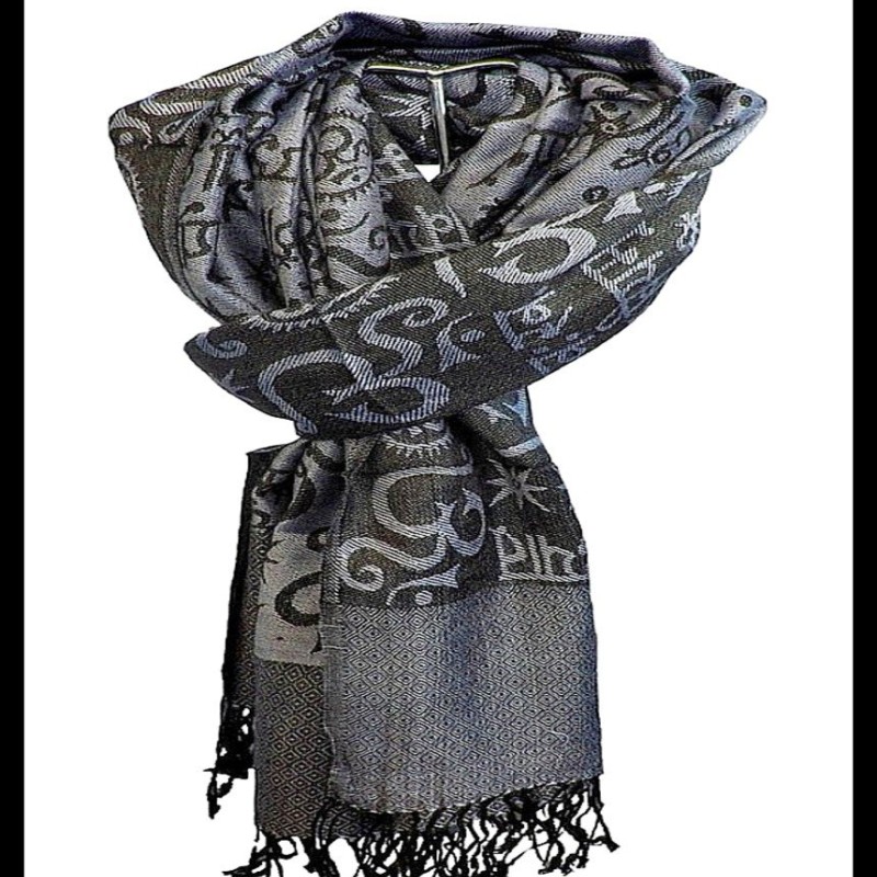 Etole motifs OM Gayatrie en viscose  - Etole indienne