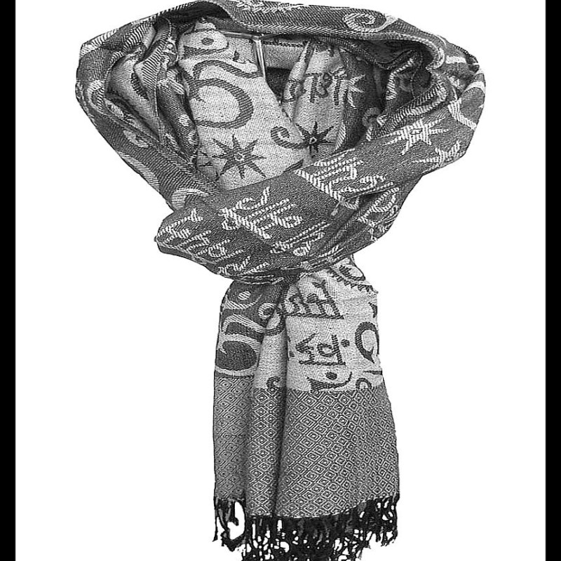 Etole motifs OM Gayatrie en viscose  - Etole indienne