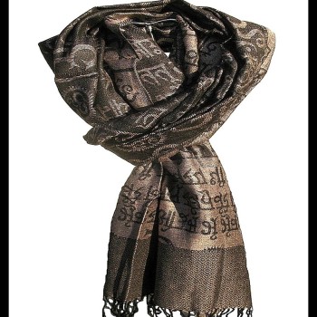 Etole motifs OM Gayatrie en viscose  - Etole indienne