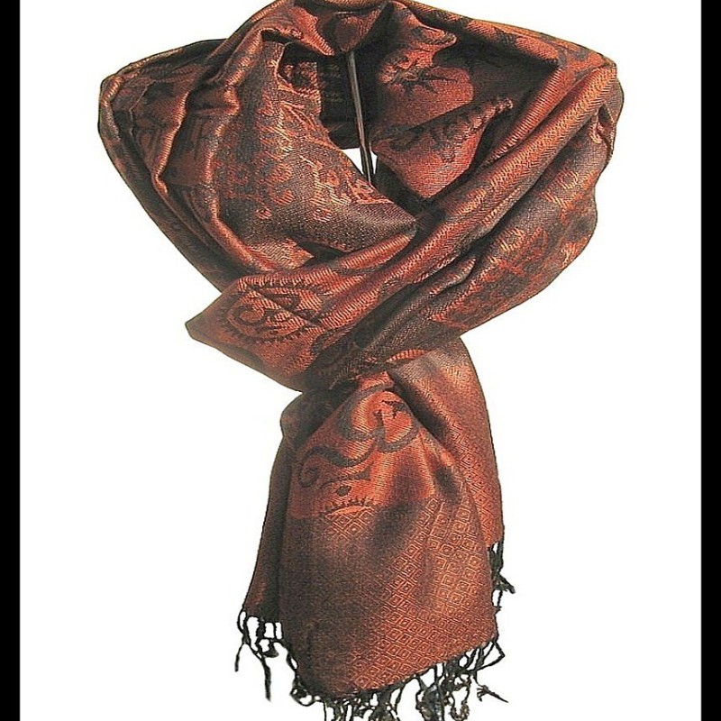 Etole motifs OM Gayatrie en viscose  - Etole indienne