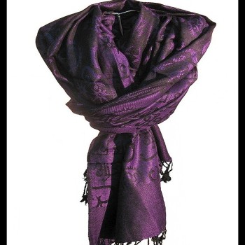 Etole motifs OM Gayatrie en viscose  - Etole indienne