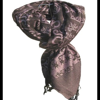 Etole motifs OM Gayatrie en viscose  - Etole indienne