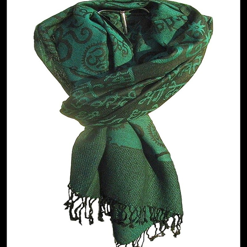 Etole motifs OM Gayatrie en viscose  - Etole indienne