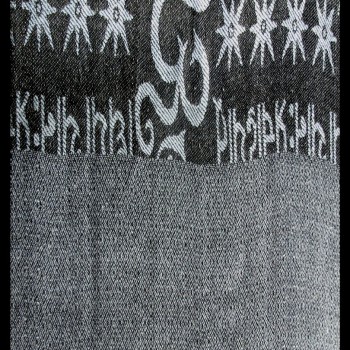 Etole motifs OM Gayatrie en viscose  - Etole indienne