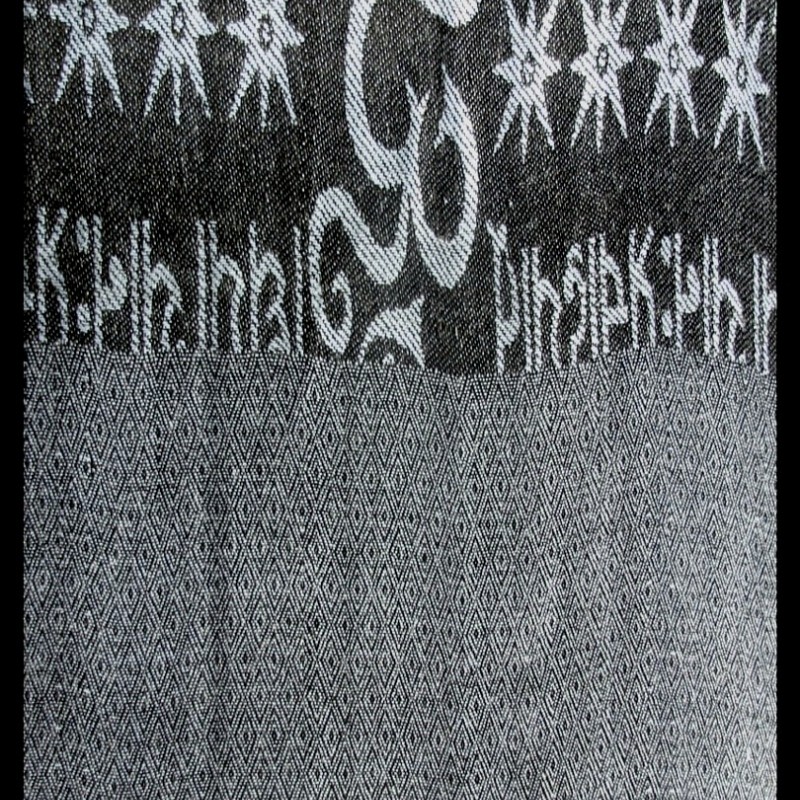 Etole motifs OM Gayatrie en viscose  - Etole indienne