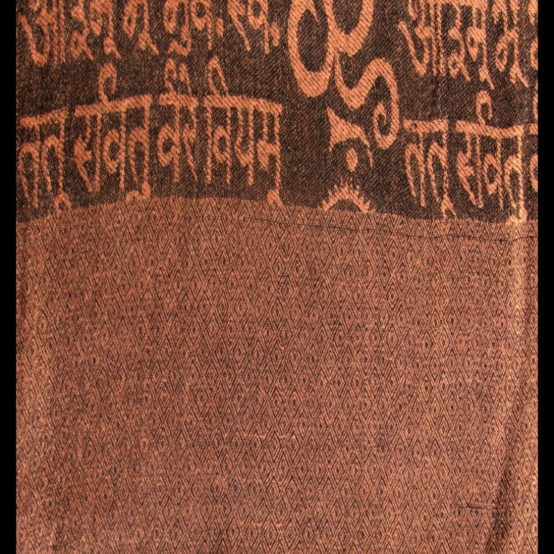 Etole motifs OM Gayatrie en viscose  - Etole indienne