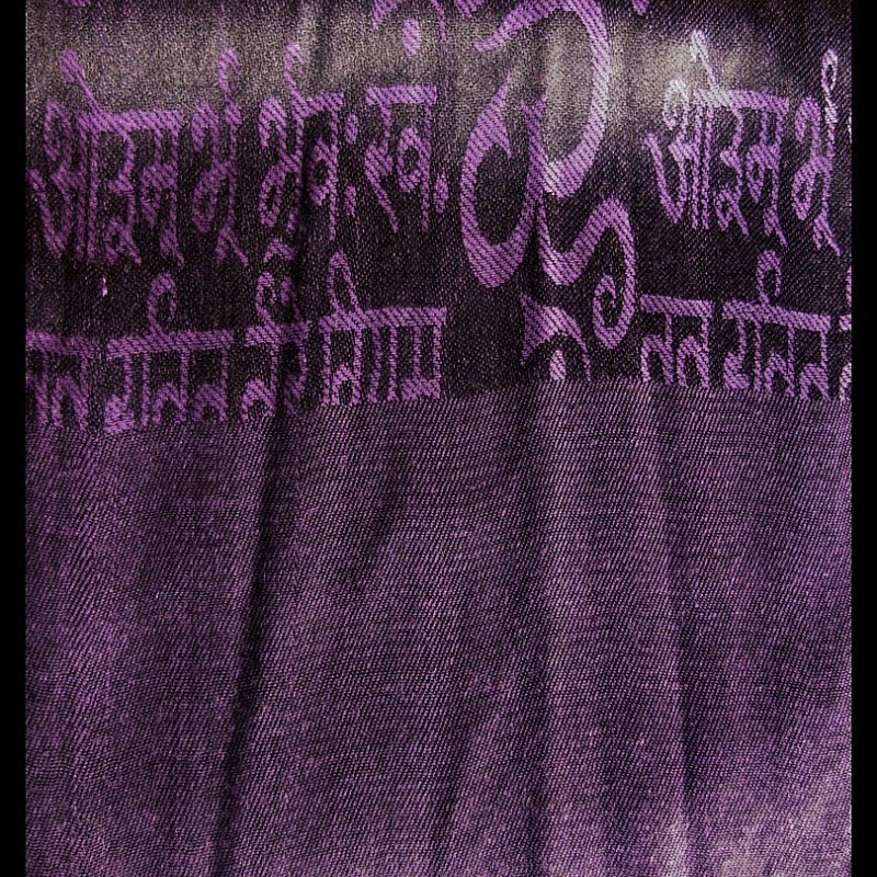 Etole motifs OM Gayatrie en viscose  - Etole indienne