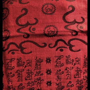 Etole motifs OM Gayatrie en viscose  - Etole indienne