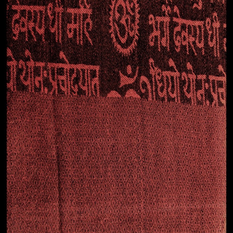 Etole motifs OM Gayatrie en viscose  - Etole indienne