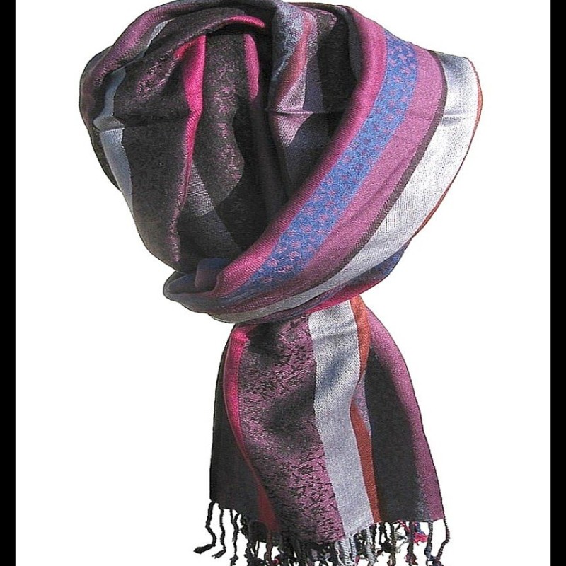 Etole motifs en viscose strip - Etole indienne