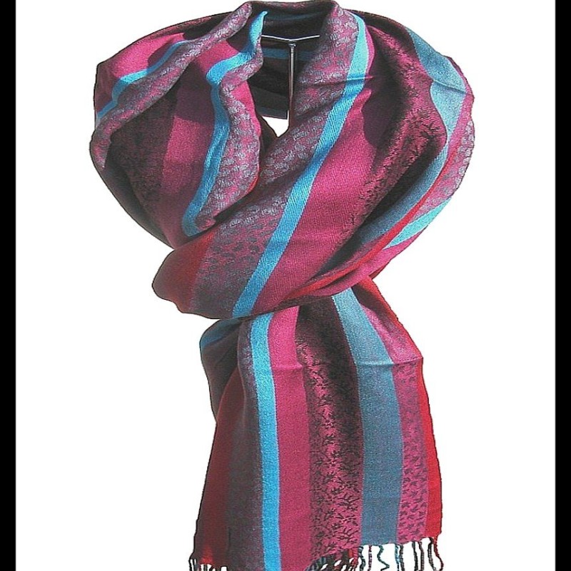 Etole motifs en viscose strip - Etole indienne