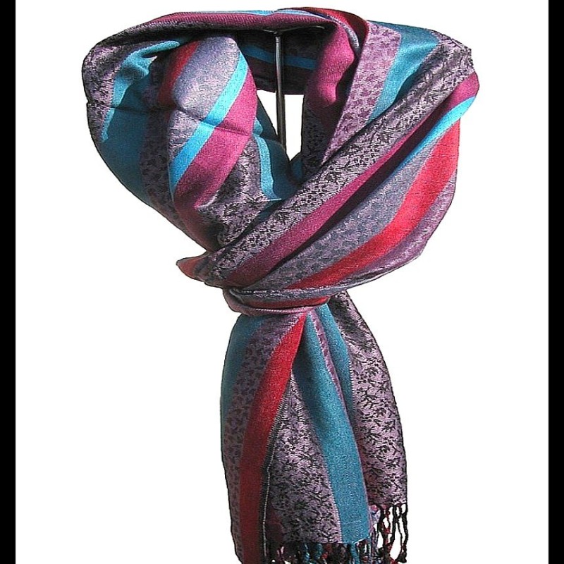 Etole motifs en viscose strip - Etole indienne