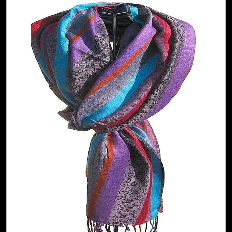 Etole motifs en viscose strip - Etole indienne