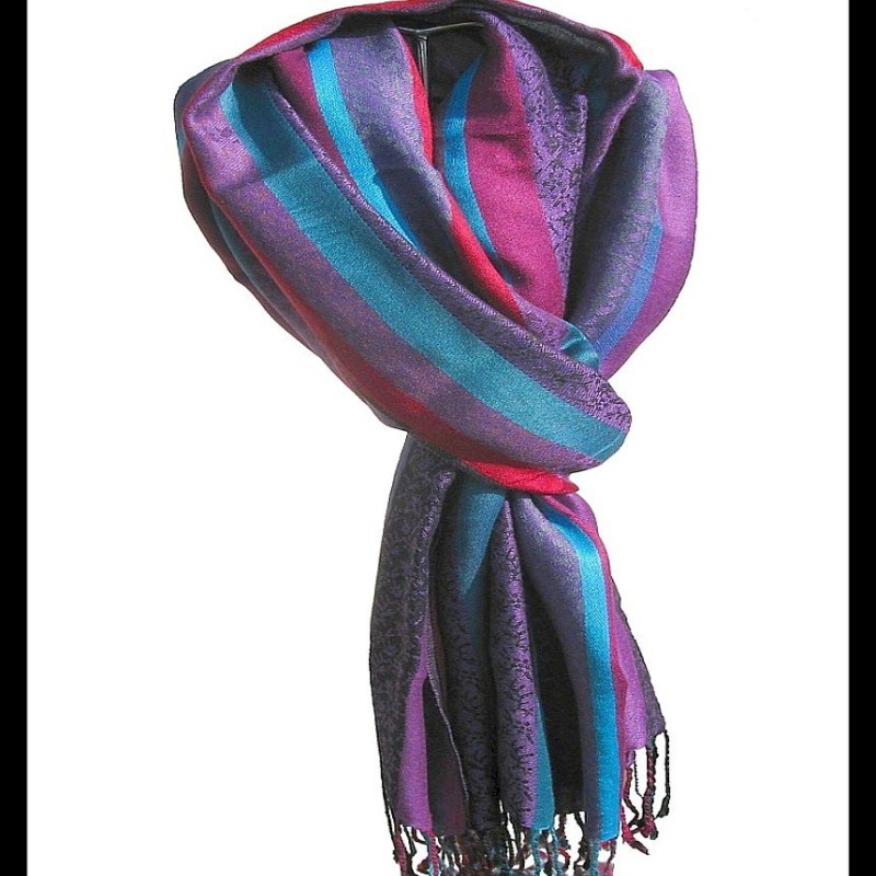 Etole motifs en viscose strip - Etole indienne