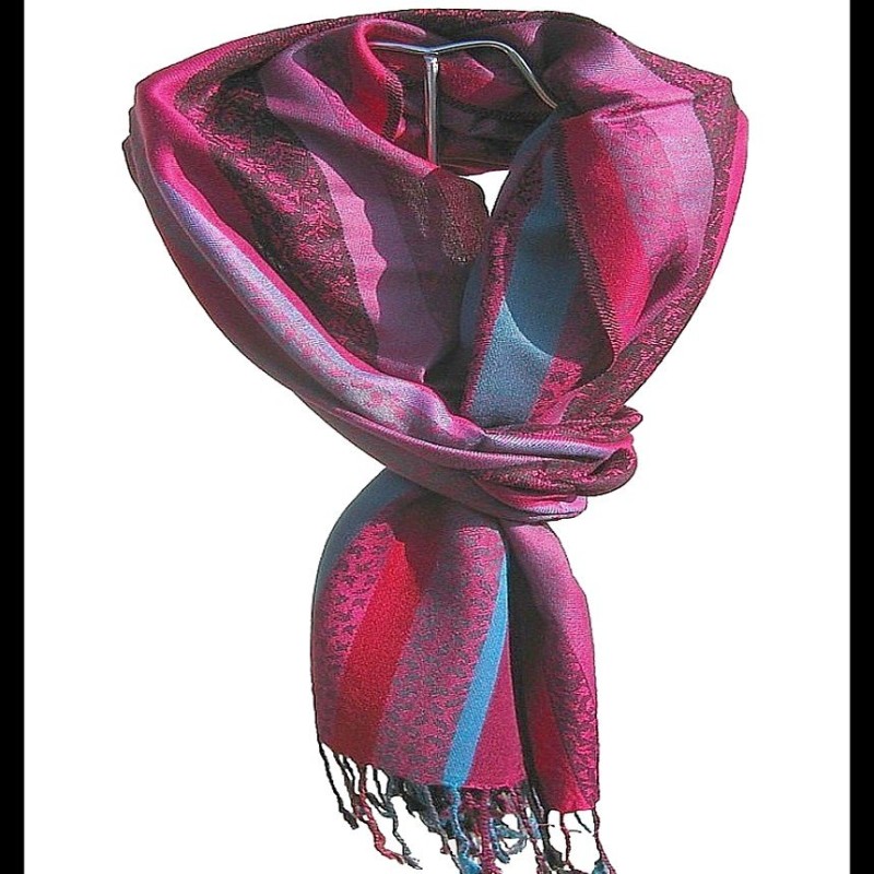 Etole motifs en viscose strip - Etole indienne