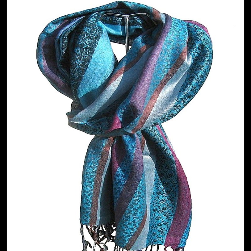 Etole motifs en viscose strip - Etole indienne