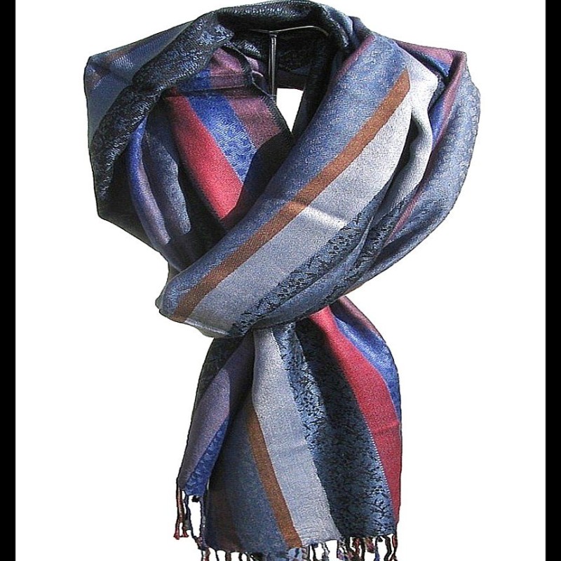 Etole motifs en viscose strip - Etole indienne