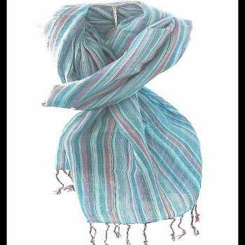 Etole rayée en coton et viscose - Etole indienne