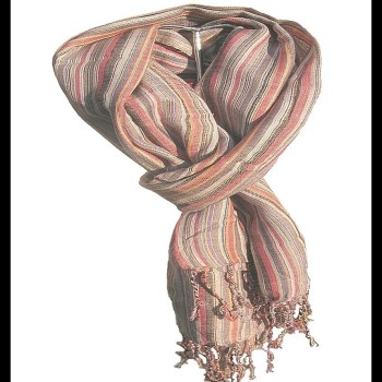 Etole rayée en coton et viscose - Etole indienne