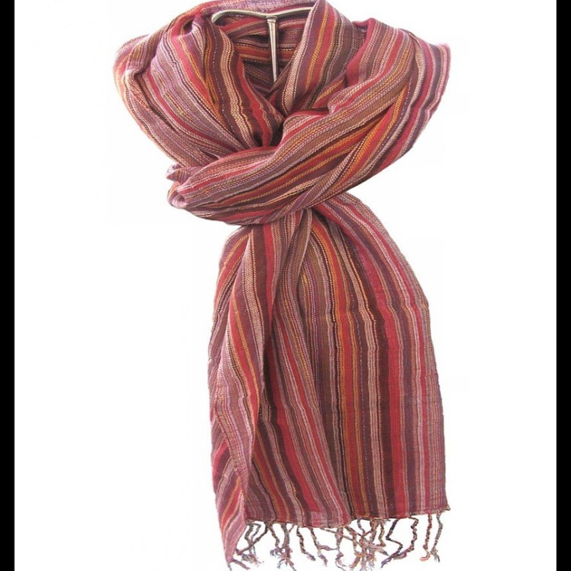 Etole rayée en coton et viscose - Etole indienne