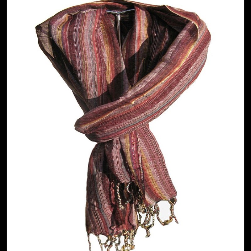 Etole rayée en coton et viscose - Etole indienne