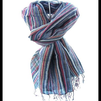 Etole rayée en coton et viscose - Etole indienne